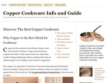 Tablet Screenshot of coppercookwareinfo.com